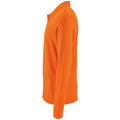 Orange - Side - SOLS Herren Perfect Langarm Pique Polohemd