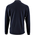 Marineblau - Back - SOLS Herren Perfect Langarm Pique Polohemd