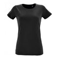 Schwarz - Front - SOLS Damen T-Shirt, kurzärmlig