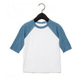 Weiß-Denim - Front - Bella + Canvas Kleinkinder 3-4 Ärmel Baseball T-Shirt