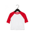 Weiß-Rot - Front - Bella + Canvas Kleinkinder 3-4 Ärmel Baseball T-Shirt