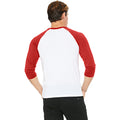 Weiß-Rot - Side - Bella + Canvas Kleinkinder 3-4 Ärmel Baseball T-Shirt