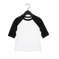 Weiß-Schwarz - Front - Bella + Canvas Kleinkinder 3-4 Ärmel Baseball T-Shirt