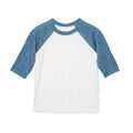 Weiß-Denim - Front - Bella + Canvas Kinder 3-4 Ärmel Baseball T-Shirt