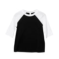 Weiß-Schwarz - Front - Bella + Canvas Kinder 3-4 Ärmel Baseball T-Shirt