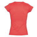 Koralle - Side - SOLS Moon Damen T-Shirt, Kurzarm, V-Ausschnitt