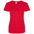 Feuerrot - Front - AWDis Just Cool Damen Girlie Smooth T-Shirt
