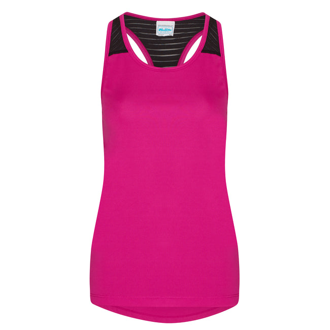 Dunkles Pink - Front - AWDis Just Cool Damen Sport-Top, ärmellos