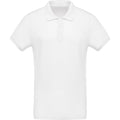 Weiß - Front - Kariban Herren Organik Pique Polo Shirt