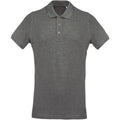 Grau meliert - Front - Kariban Herren Organik Pique Polo Shirt