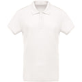 Creme - Front - Kariban Herren Organik Pique Polo Shirt