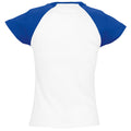 Weiß-Royal - Back - SOLS Milky Damen T-Shirt, Kurzarm, Rundhalsausschnitt, Kontrastfarben