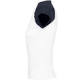 Weiß-Marineblau - Side - SOLS Milky Damen T-Shirt, Kurzarm, Rundhalsausschnitt, Kontrastfarben