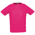 Neonpink - Front - SOLS Herren Sporty Performance T-Shirt, Kurzarm, Rundhals