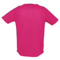 Neonpink - Back - SOLS Herren Sporty Performance T-Shirt, Kurzarm, Rundhals