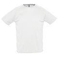 Weiß - Front - SOLS Herren Sporty Performance T-Shirt, Kurzarm, Rundhals