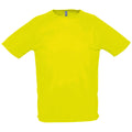 Neongelb - Front - SOLS Herren Sporty Performance T-Shirt, Kurzarm, Rundhals