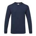 Sport Marineblau - Front - Gildan Herren T-Shirt Hammer, schwere Qualität, langärmlig