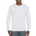 Weiß - Back - Gildan Herren T-Shirt Hammer, schwere Qualität, langärmlig