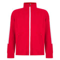 Rot-Weiß - Front - Finden & Hales Jungen Strick Trainingsjacke
