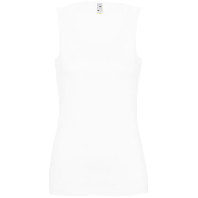 Weiß - Front - SOLS Damen Tanktop - Unterhemd Jane, ärmellos