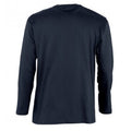 Marineblau - Back - SOLS Herren Monarch Longsleeve - T-Shirt, Langarm