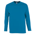 Wasserblau - Front - SOLS Herren Monarch Longsleeve - T-Shirt, Langarm
