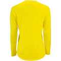Neongelb - Back - SOLS Damen Performance T-Shirt Sporty, langärmlig