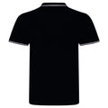 Schwarz-Weiß - Back - AWDis Herren Stretch Tipped Pique Polo Shirt