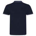 Marineblau-Weiß - Back - AWDis Herren Stretch Tipped Pique Polo Shirt
