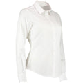 Weiß - Side - Kustom Kit Damen Poplelin-Bluse, langärmlig, tailliert