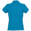Aqua - Back - SOLS Passion Damen Polo-Shirt, Kurzarm