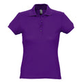 Dunkelviolett - Front - SOLS Passion Damen Polo-Shirt, Kurzarm