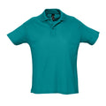 Enten Blau - Front - SOLS Herren Summer II Pique Polo-Shirt, Kurzarm