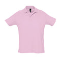 Pink - Front - SOLS Herren Summer II Pique Polo-Shirt, Kurzarm