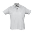 Aschgrau - Front - SOLS Herren Summer II Pique Polo-Shirt, Kurzarm