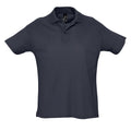 Marineblau - Front - SOLS Herren Summer II Pique Polo-Shirt, Kurzarm