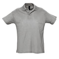 Grau meliert - Front - SOLS Herren Summer II Pique Polo-Shirt, Kurzarm