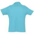 Atollblau - Back - SOLS Herren Summer II Pique Polo-Shirt, Kurzarm