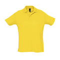 Gold - Front - SOLS Herren Summer II Pique Polo-Shirt, Kurzarm
