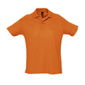 Orange - Front - SOLS Herren Summer II Pique Polo-Shirt, Kurzarm
