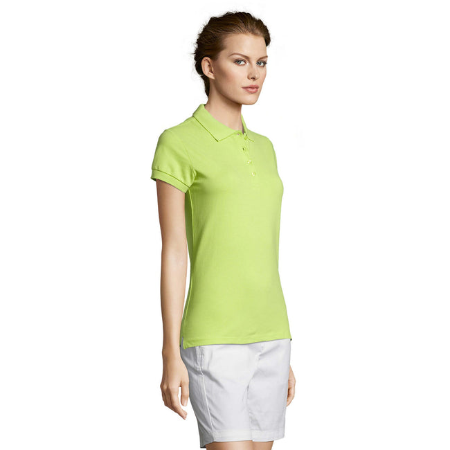Apfelgrün - Side - SOLS People Damen Polo-Shirt, Kurzarm