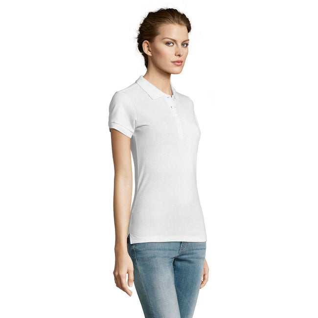 Weiß - Side - SOLS People Damen Polo-Shirt, Kurzarm
