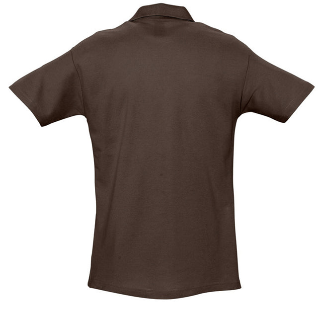 Schokolade - Back - SOLS Herren Spring II Polo-Shirt, Kurzarm