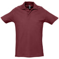 Burgunder - Front - SOLS Herren Spring II Polo-Shirt, Kurzarm