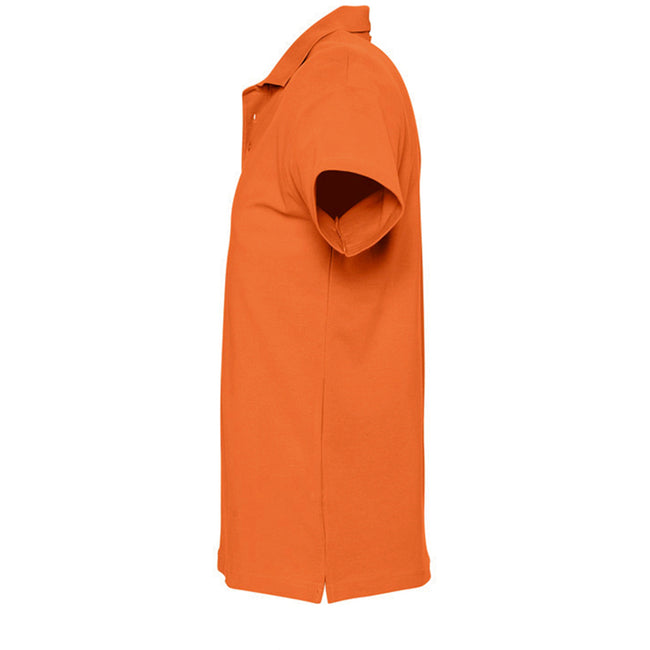Orange - Side - SOLS Herren Spring II Polo-Shirt, Kurzarm