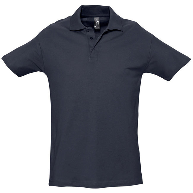 Marineblau - Front - SOLS Herren Spring II Polo-Shirt, Kurzarm