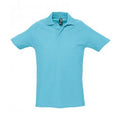 Atollblau - Front - SOLS Herren Spring II Polo-Shirt, Kurzarm