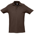 Schokolade - Front - SOLS Herren Spring II Polo-Shirt, Kurzarm