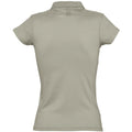 Khaki - Back - SOLS Prescott Damen Jersey Polo-Shirt, Kurzarm